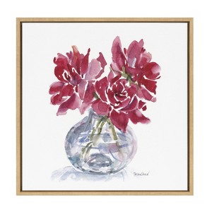 Kate and Laurel 3 Red Roses by Patricia Shaw, 22x22, Natural - 1 of 4