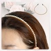 Unique Bargains Women's Faux Pearl Headbands Gold Tone Silver Tone 5.12"x0.2" 2 Pcs - 3 of 4