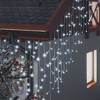 vidaXL Christmas Lighting Outdoor Xmas LED Curtain Icicle Lights with 8 Models - Cool White - 3 of 4