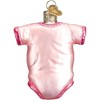 Old World Christmas Glass Blown Ornament for Christmas Tree, Pink Baby - 3 of 4