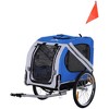 Aosom Dog Bike Trailer Pet Cart Bicycle Wagon Cargo Carrier Attachment for Travel with 3 Entrances Large Wheels for Off-Road & Mesh Screen - 4 of 4