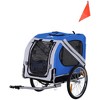 Aosom Dog Bike Trailer Pet Cart Bicycle Wagon Cargo Carrier Attachment for Travel with 3 Entrances Large Wheels for Off-Road & Mesh Screen - image 4 of 4