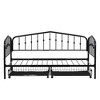 HomeRoots Black Metal Twin Bed Frame With Drawers - 4 of 4