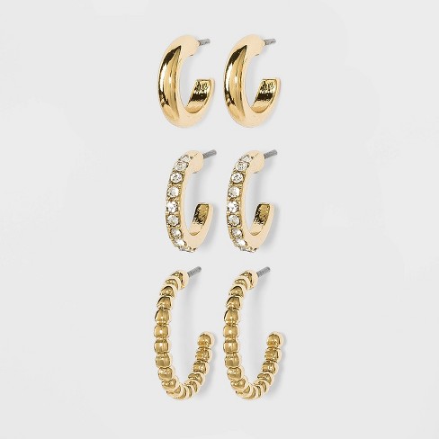 Small Hoop Earrings - A New Day™ Gold : Target