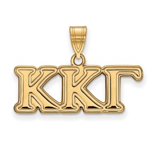 Black Bow Jewelry 14k Yellow Gold Plated Sterling Silver Kappa Kappa Gamma Greek Life Medium Pendant - 1 of 3