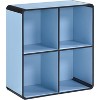 Kings Brand Furniture Dothan Wood 4-Cubed Open Bookcase - Storage Shelf Organizer Bookshelf - 4 of 4