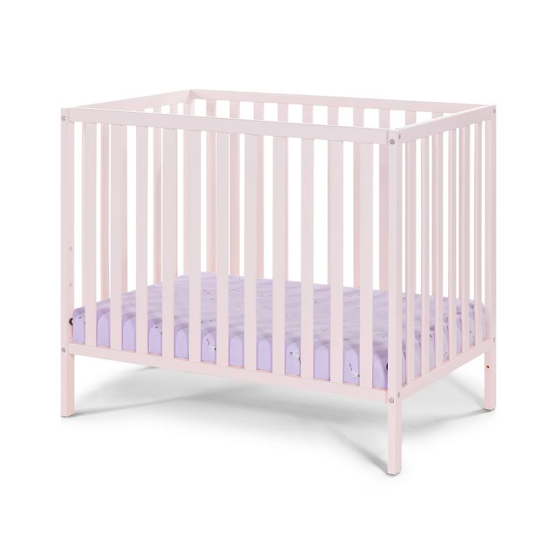 Suite Bebe Palmer 3-in-1 Convertible Mini Crib with Mattress Pad - Pastel Pink, 4 of 8