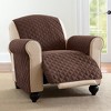 Collections Etc Ultra Reversible Furniture Cover Protector Recliner Chocolate/Tan - 2 of 4