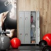 AOBABO Metal Locker for School Office Gym Bedroom,6 Doors Steel Storage Locker Cabinet for Employees,Assembly Required (6 Door-Black) - 4 of 4
