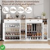 4-Tier Shoe Storage Cabinet w/Doors & Drawers 42'' Tall Modern Shoe Cabinet w/ 3 Adjustable Shelves & Stable Base - 4 of 4