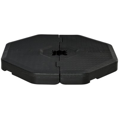 Black Hexagon Plastic Cantilever Patio Umbrella Base, 60 cm