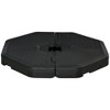 Outsunny 4 PC Patio Umbrella Base, Outdoor Hexagon Stand Cantilever Offset Umbrella Weights with 29 lb. Capacity Water or 275lb Capacity Sand, Black - 4 of 4