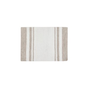 Gracie Mills Cecelia Casual Stripes Cotton Reversible Bath Rug - 1 of 4