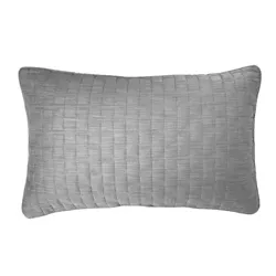 Melange Viscose from Bamboo Quilted Decorative Throw Pillow Silver - BedVoyage