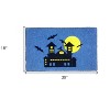 HomeRoots 18" X 30" Blue and Black Coir Outdoor Halloween Door Mat - 3 of 4