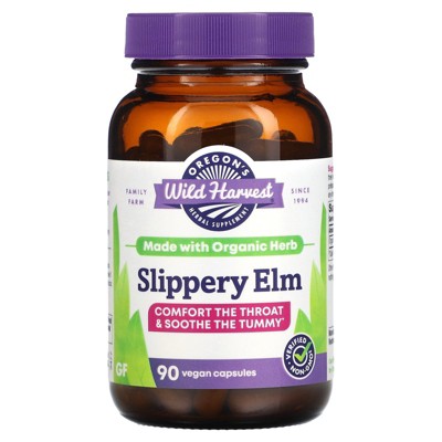 Oregon's Wild Harvest Slippery Elm, 90 Vegan Capsules (400 mg per Capsule)
