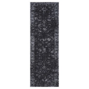 Washable Modern Abstract Indoor Area Rugs, Distressed Floral Print Non Slip Carpet for Home Office - 1 of 4
