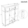 Grungis Freestanding Coat Racks with Bench and 1 Drawer,Hall Tree with 3 Hooks and Adjustable Shelves,Entryway Furniture for Hanging Clothes - 3 of 4
