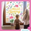 Big Dot of Happiness Hello Spring Window Clings, Reusable Seasonal Window Sticker, Floral Decals, Spring Static Clings for Kid-Friendly Party Decor - 2 of 4