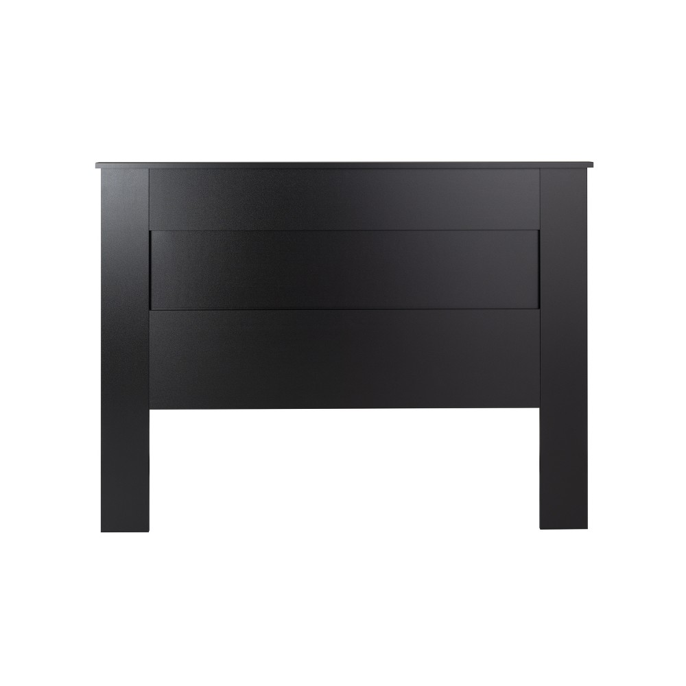 Photos - Bed Frame Queen Flat Panel Headboard Black - Prepac