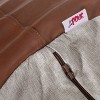 5'2" Ohnstad Modern Toned Fabric/Faux Leather Bean Bag Light Gray/Coffee Brown - Christopher Knight Home - 3 of 4