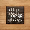 Slickblue Dog and Beach Wood Sign, Knotty Pine Material, Wall or Shelf Decor, Rustic Style, 7x7 Inches, Multiple Colors - 3 of 3