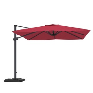 CASAINC 10 FT Square Cantilever Umbrella with Base - 1 of 4