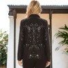 Anna-Kaci Women's Long Sleeve Sparkle Sequin Two Button Blazer Jacket - 3 of 4