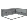 Full-Size Platform Bed featuring L-Shaped Shelving Units and Sliding Doors, No Mattress Bars Needed - 2 of 4