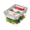 iDESIGN Large Tall Produce Storage Bin with Movable Divider The Fresh Collection Clear Bin: Plastic Kitchen Cabinet Organizer - 2 of 4