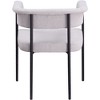 Meridian Furniture,Malin Linen Textured Fabric Dining Chair, Set of 2 - 4 of 4