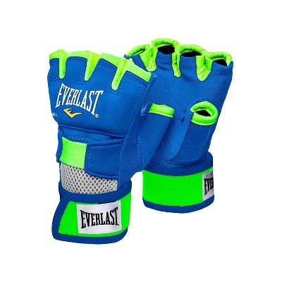 Everlast Prime EverGel Foam Padding Wrist Support Hand Wraps Gloves Size Extra Large, Blue and Green