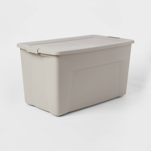 Latching 45gal Wheeled Tote Spaceship Gray Base with Lid and Latch - Brightroom™ - image 1 of 3