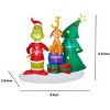 The Grinch 8FT Wide Grinch Standing with Max on top of Presents Scene Inflatable - 3 of 4