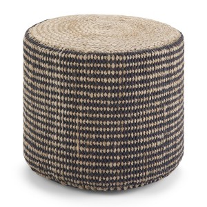 NicBex Chic Round Braided Pouf Ottoman Multicolored Footstool for Living Room, Bedroom,Natural - 1 of 4