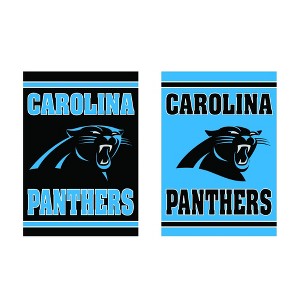 Evergreen Garden Flag Embossed Suede, Carolina Panthers Double Sided Indoor Outdoor Decor 18" x 12.5" - 1 of 2