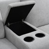 Power Lift Recliner Sofa with USB Charging - Linen Upholstered Living Room Sleeper with 2 Cup Holders, Storage Box , Home Theater Seating - 4 of 4
