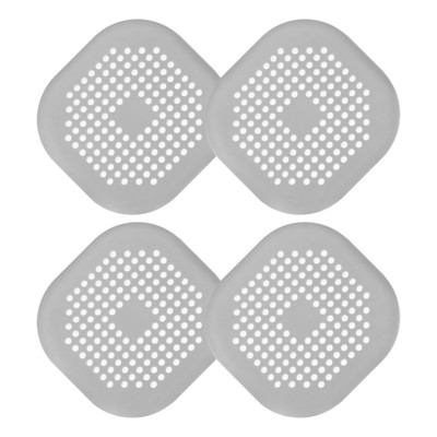 Unique Bargains Square Anti-Slip Bathroom with Suction Cups Drain Protector