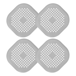 Unique Bargains Square Anti-Slip Bathroom with Suction Cups Drain Protector - 1 of 4