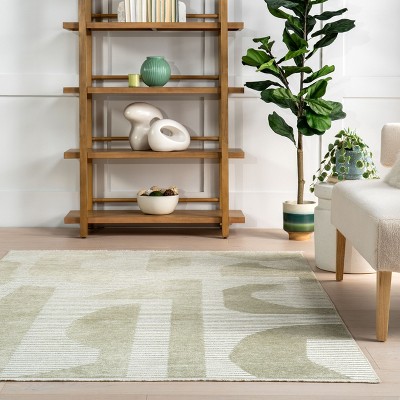 Grania Red Geometric Reversible Washable 4' x 6' Area Rug