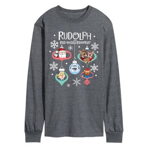 Men's - Rudolph - Rudolph Ornaments Long Sleeve Graphic T-Shirt - 1 of 3