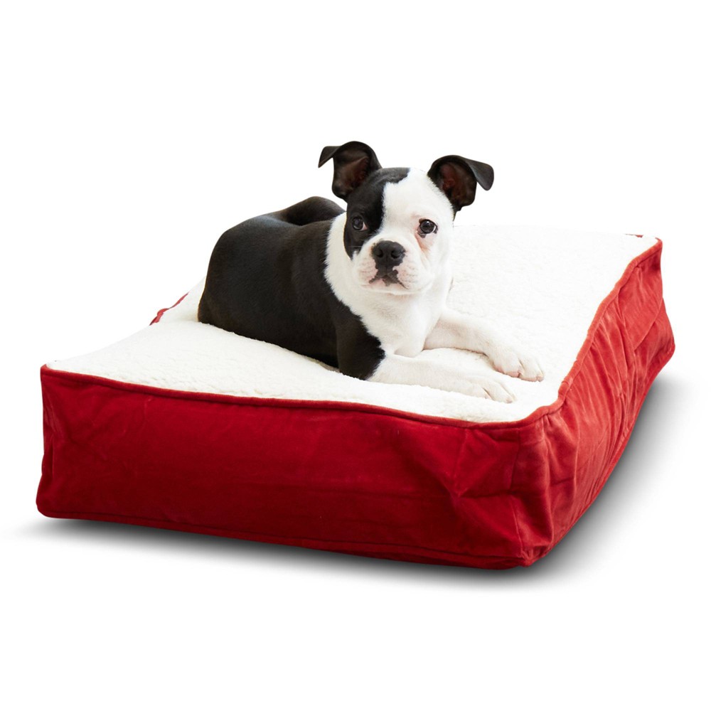 Photos - Bed & Furniture Kensington Garden Buster Deluxe Faux Shearling Rectangle Pillow Dog Bed 