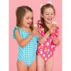 Rufflebutts Toddler Girls Upf50+ Waterfall One Piece - Sweet Scoops, 3T - 3 of 4