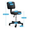 Rolling Bar Stool Adjustable Hydraulic Massage Spa Salon Beauty Chair with Backrest - 4 of 4