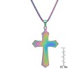 Steeltime stainless steel our father cross pendant. Color Options: Silver, Gold, Rose Gold, Black, Multi - 3 of 4