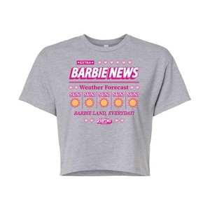Women's - Barbie - Barbie Land New Weather Forecast Cropped Graphic T-Shirt - 1 of 4