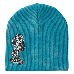 Disney Mickey Mouse Skeleton Embroidered Patch Tie-Dye Adult Beanie OSFM - 1 of 4