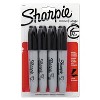 Sharpie Permanent Markers 5.3mm Chisel Tip Black 4/pack 38264pp : Target