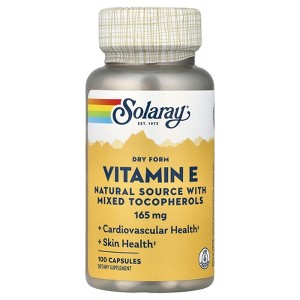 Solaray Dry Form Vitamin E, 165 mg, 100 Capsules - 1 of 4