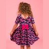 RuffleButts Girls Knit Short Sleeve Twirl Dress - 4 of 4